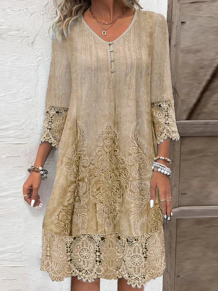 Lace Dress with Elegant Design and Flattering Fit