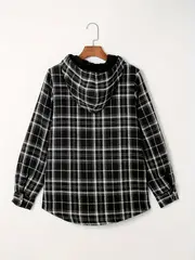 Check Jacket with Sherpa Lining for Warmth and Style