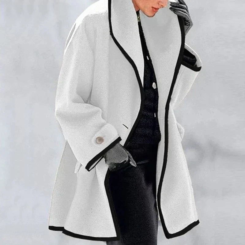 Classic Trimmed Coat for Timeless Style