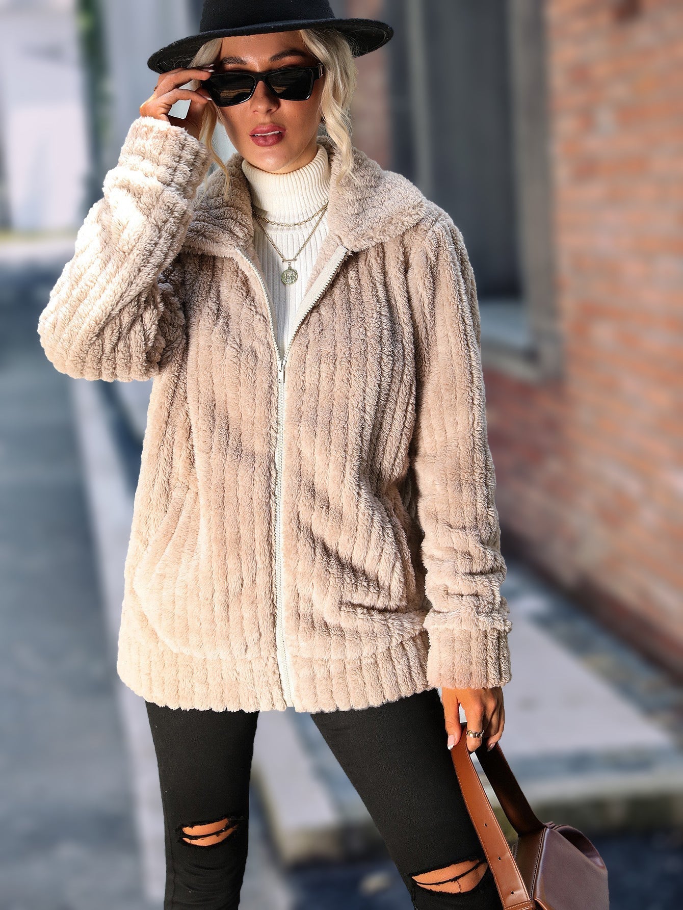 Cozy Teddy Zip Jacket - Soft, Comfortable, and Stylish Outerwear