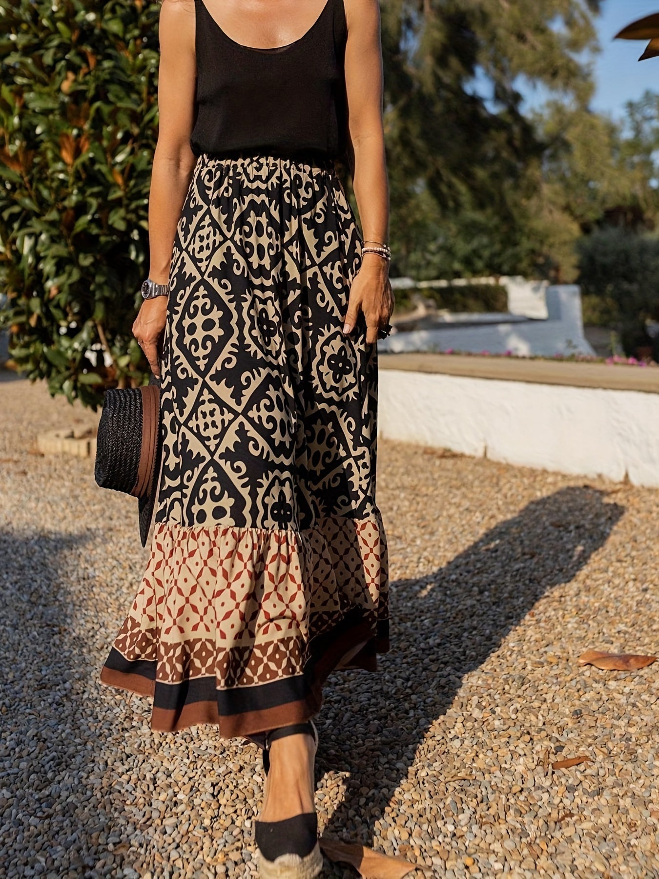 Maxi Boho Skirt with Flowing Design and Comfortable Fit