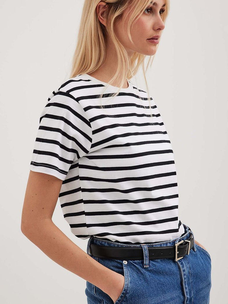 Men's Striped Casual T-Shirt – Comfortable Cotton Blend