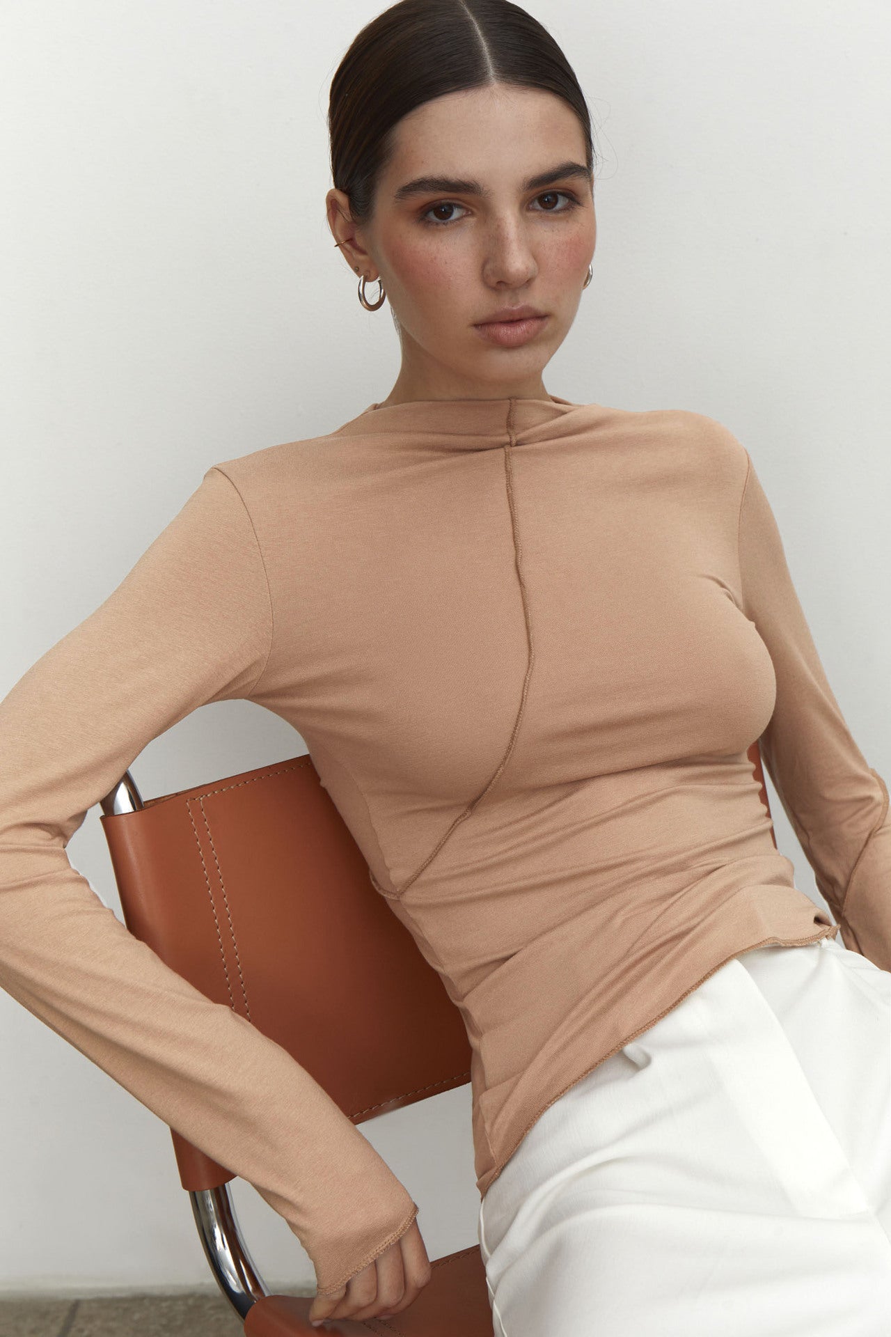 High Neck Long Sleeve Blouse for Stylish Comfort