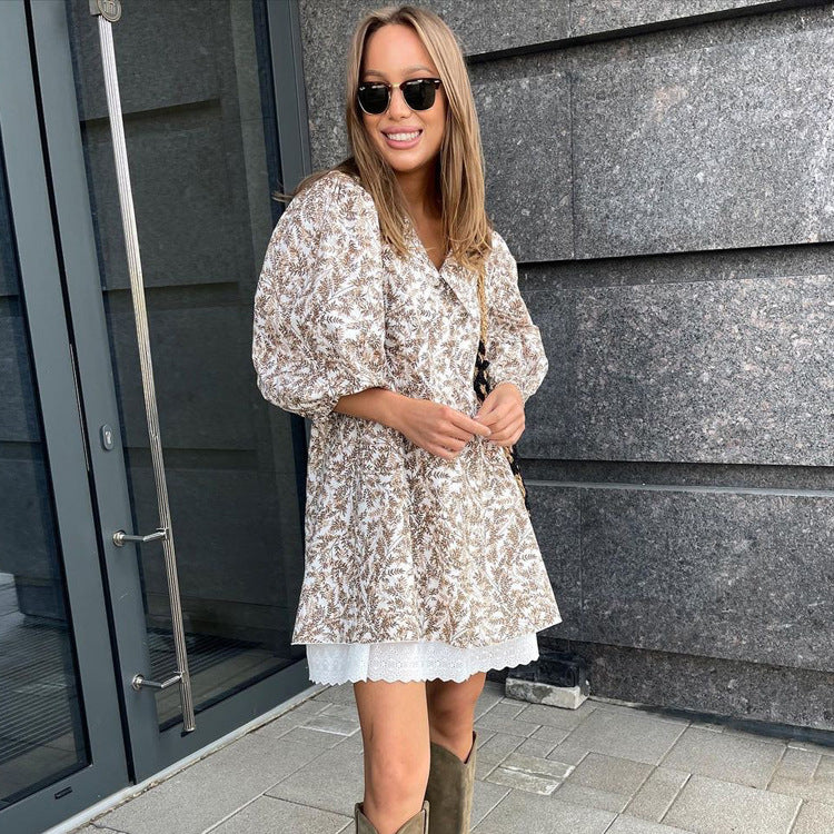 Short Puff Sleeve Clarice Dress for Effortless Style