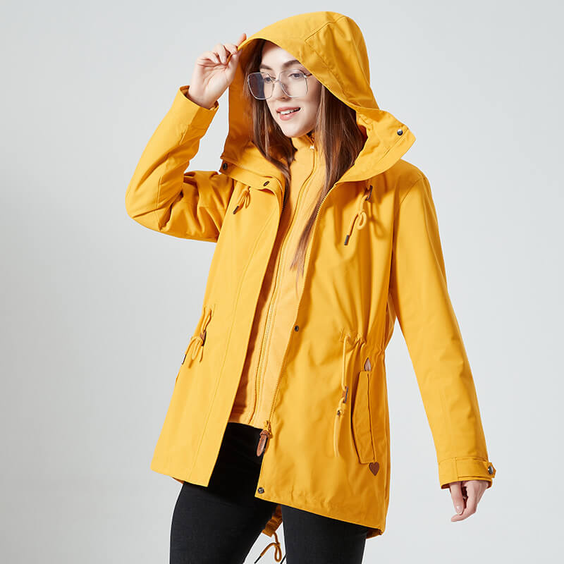 Essential Zip-Up Hooded Jacket with Adjustable Waist
