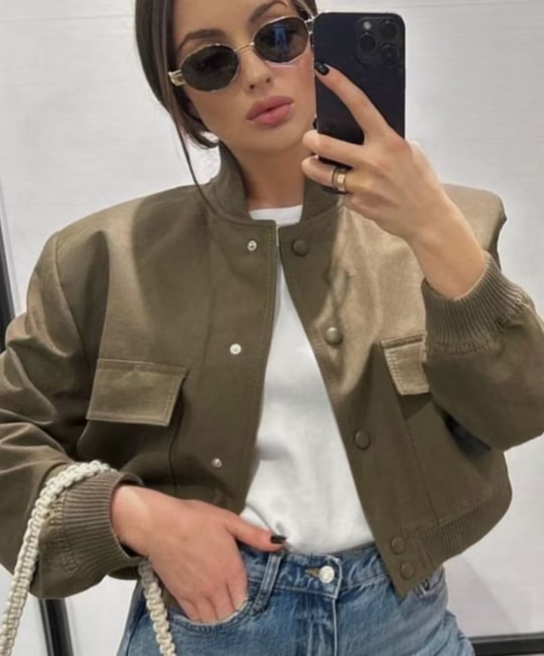 Women's Short Bomber Jacket – Stylish and Versatile Outerwear