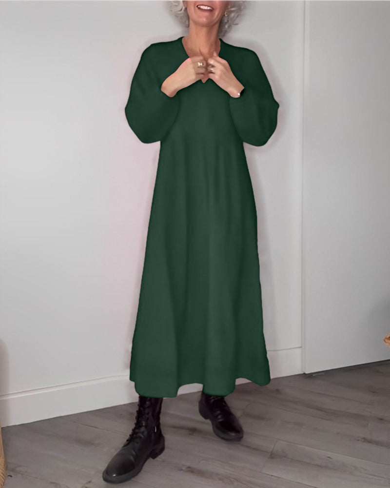 Elegant Long Dress with Pockets for Effortless Style