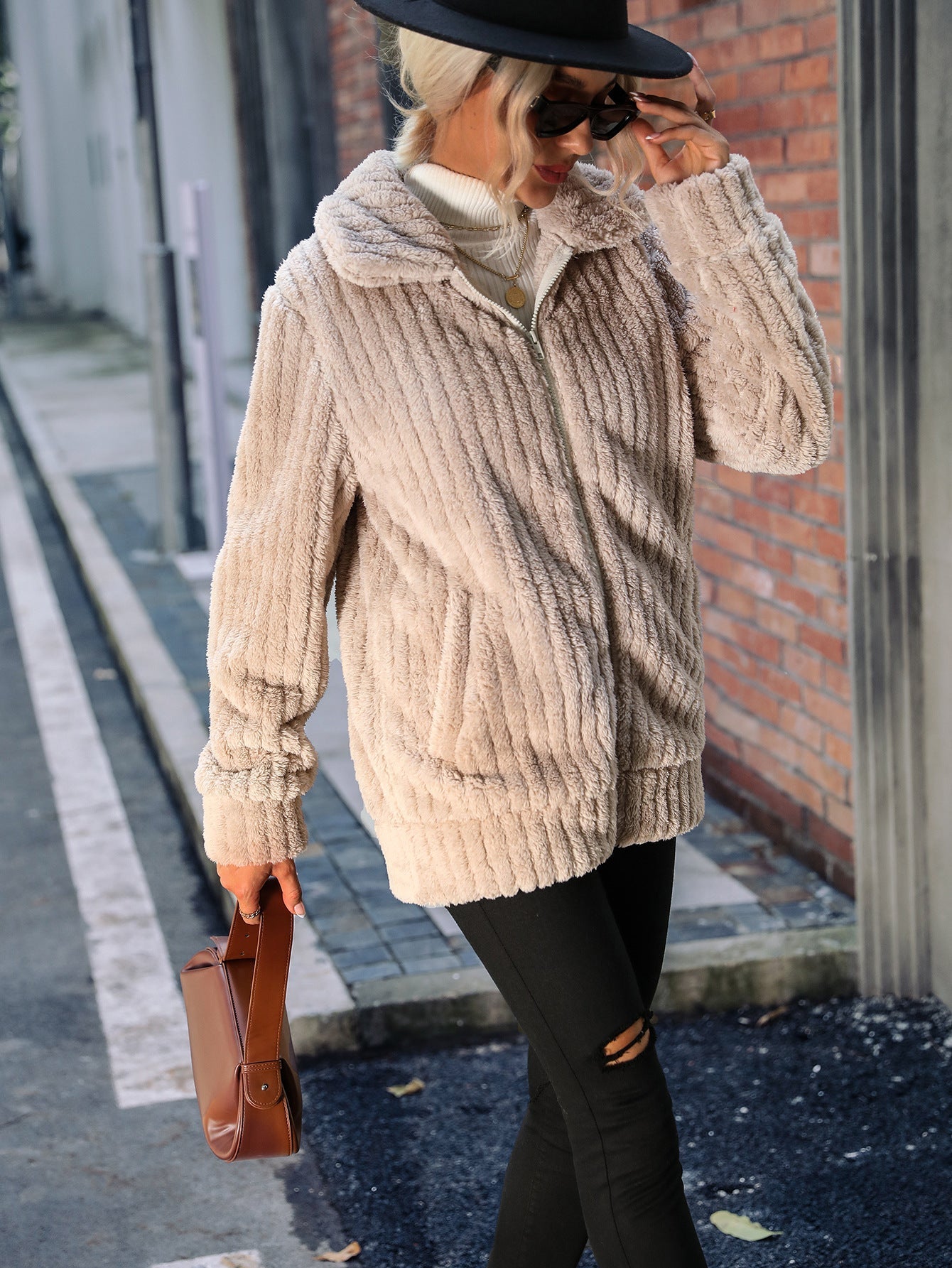 Cozy Teddy Zip Jacket - Soft, Comfortable, and Stylish Outerwear