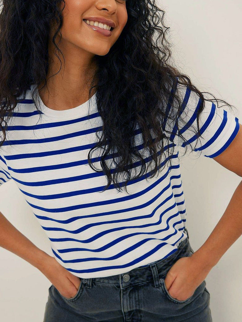 Men's Striped Casual T-Shirt – Comfortable Cotton Blend