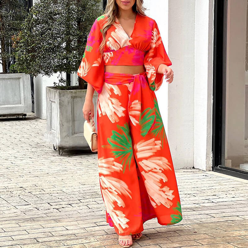 Sicilian-Inspired Top and Trouser Set for Effortless Style