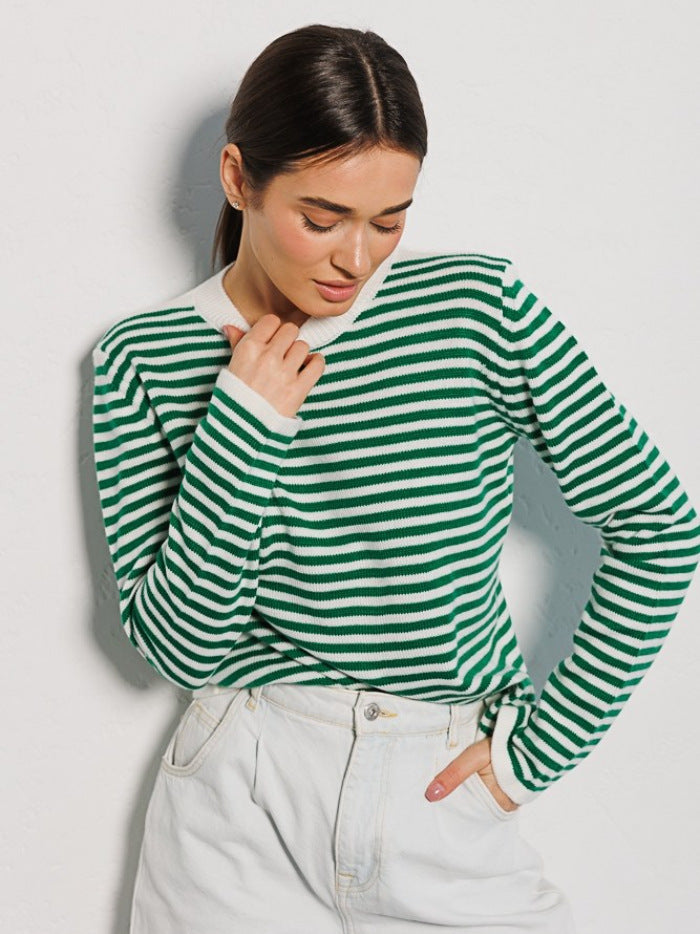 Striped Long Sleeve Jumper for Women