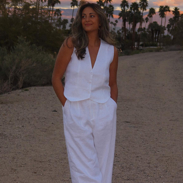 Tailored Trouser and Waistcoat Set for Effortless Style