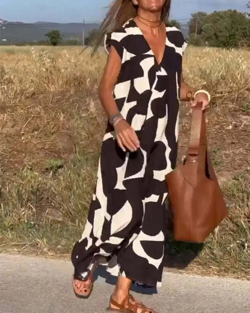 V-Neck Wrap Dress with Flattering Fit and Versatile Style