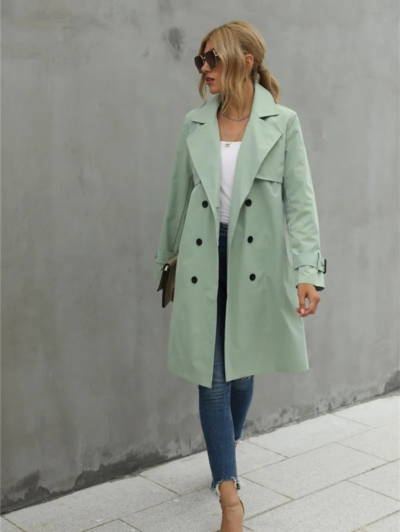 Women's Classic Elisa Trench Coat - Timeless Style & Comfort
