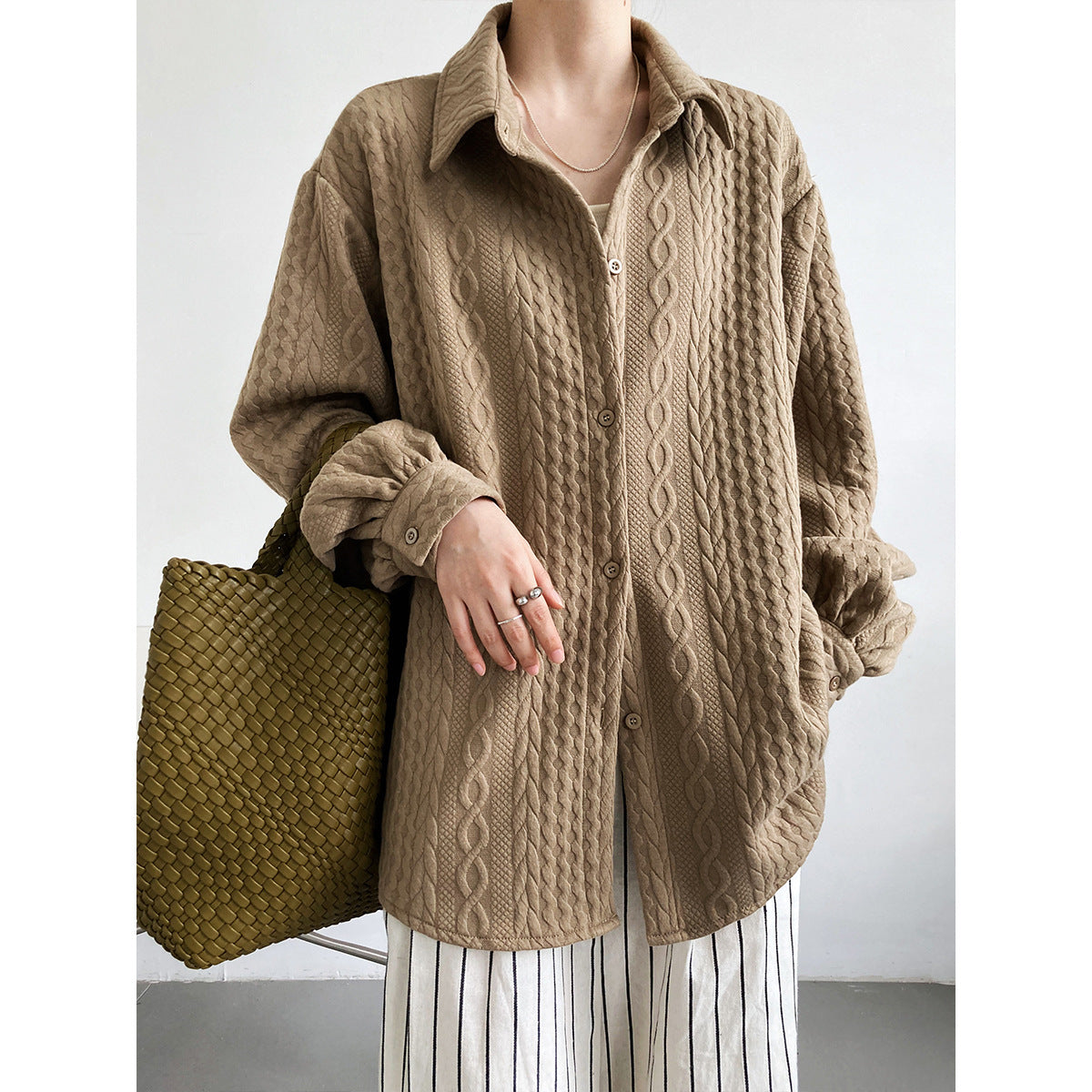 Embroidered Oversized Mesh Blouse for Stylish Comfort
