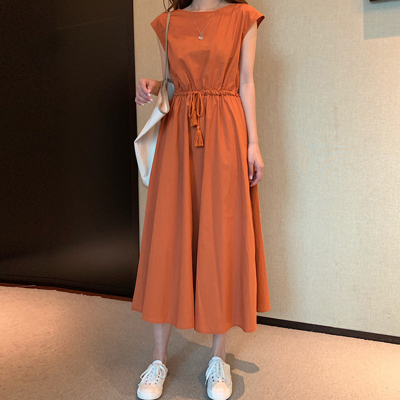 Tassel Tie Midi Dress for Effortless Style and Comfort