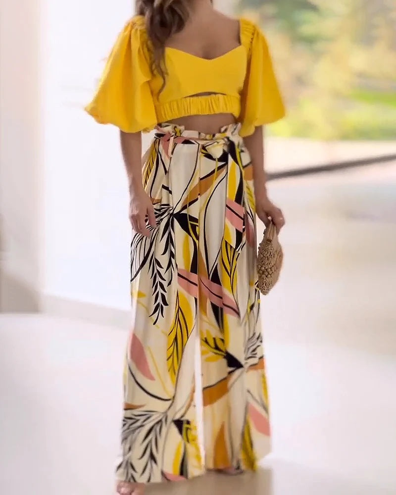 Women’s Ipanema Style Top and Trouser Set for Casual Wear