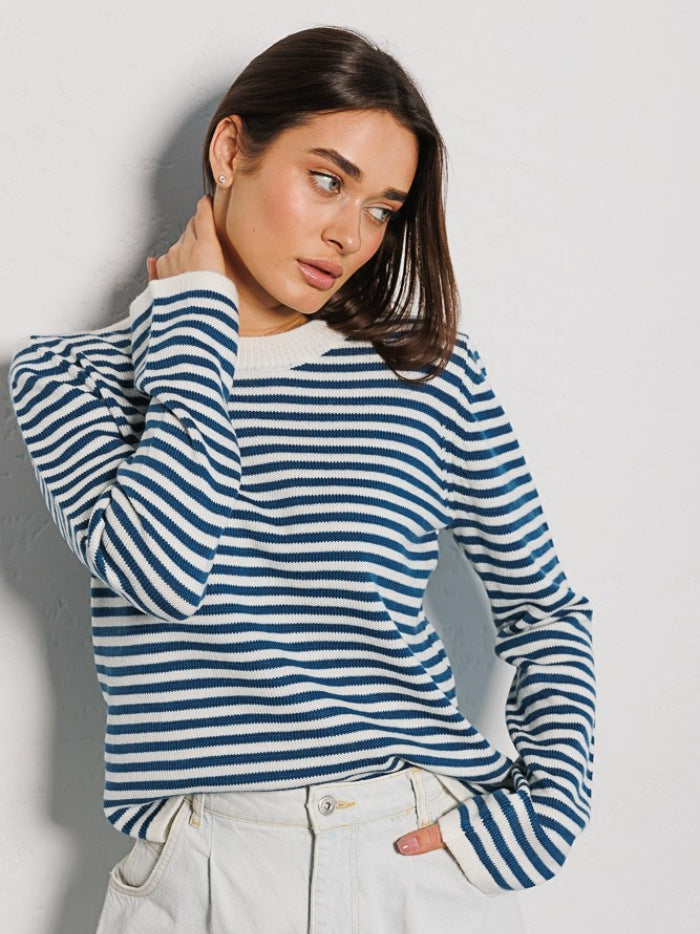 Striped Long Sleeve Jumper for Women