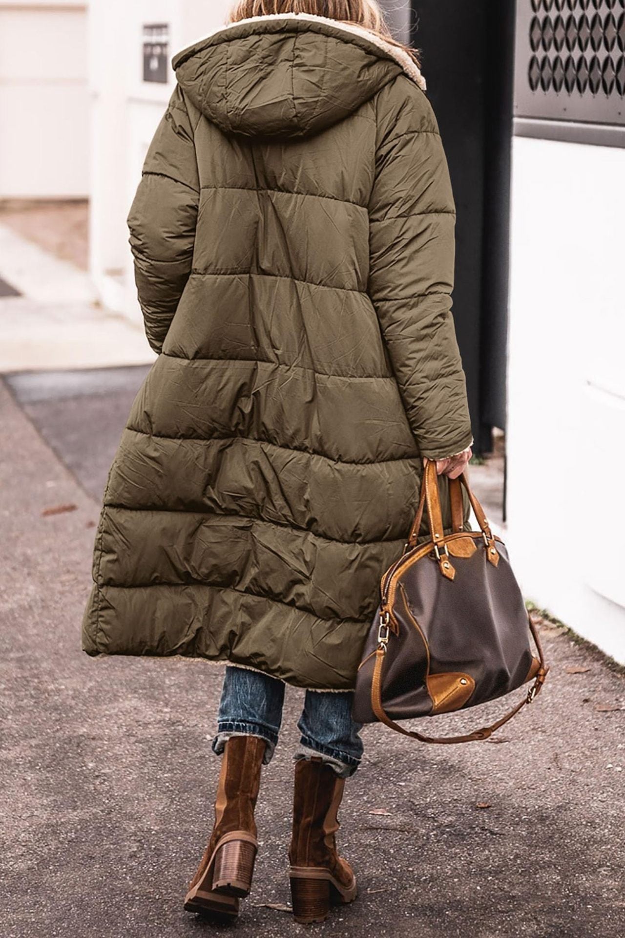 Hooded Long Padded Jacket for Enhanced Warmth and Comfort