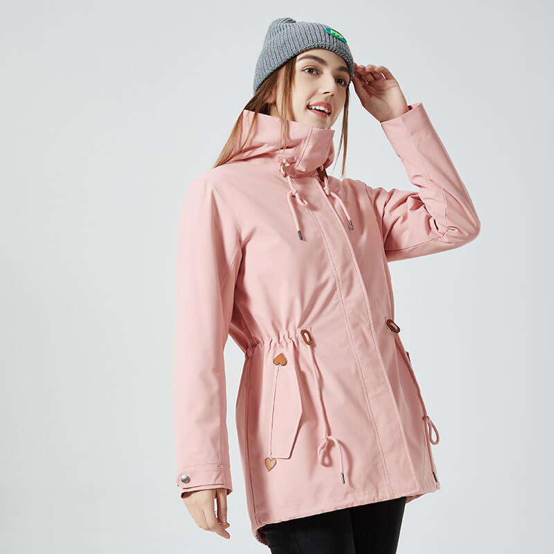 Essential Zip-Up Hooded Jacket with Adjustable Waist