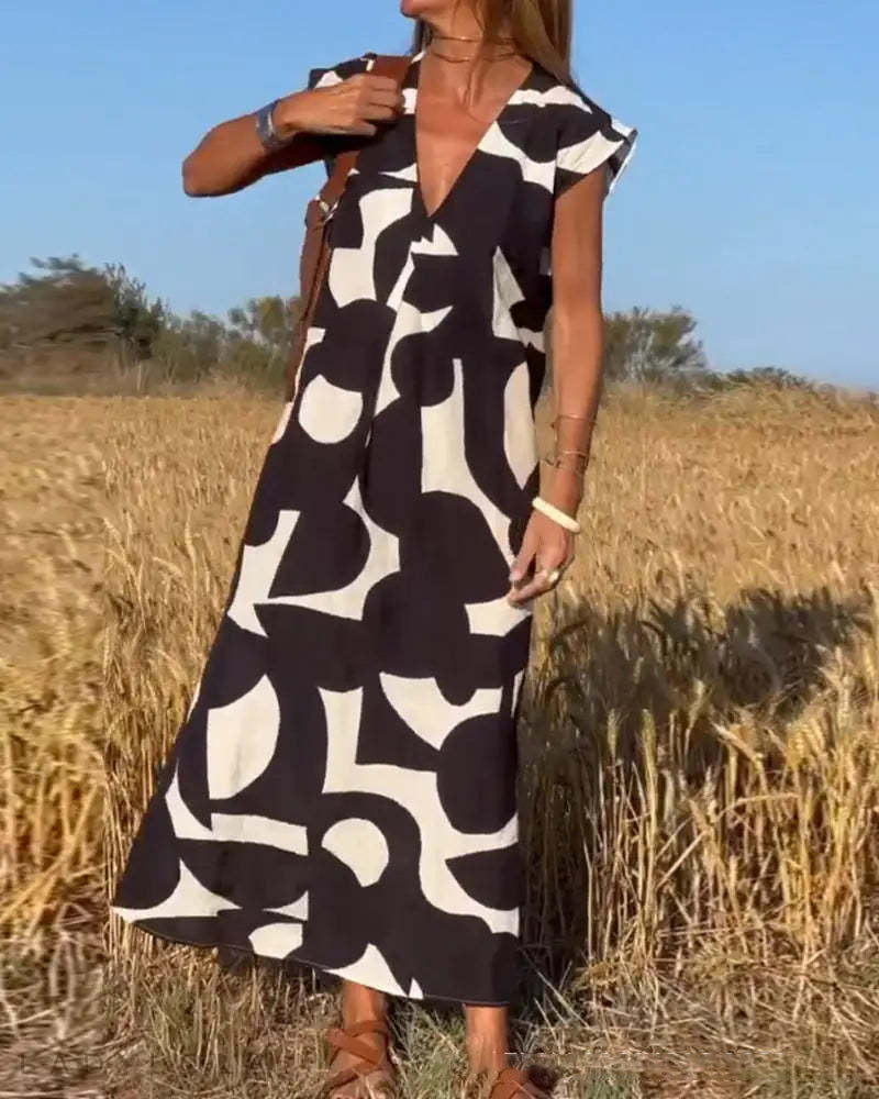 V-Neck Wrap Dress with Flattering Fit and Versatile Style