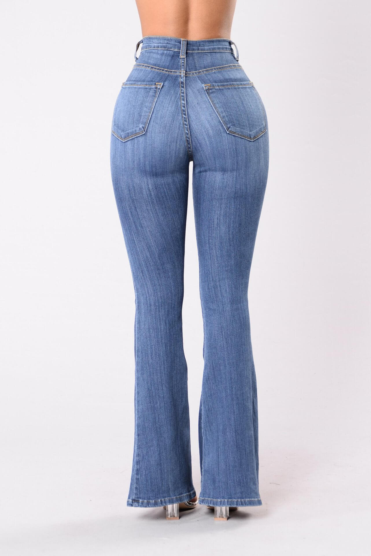 Flared Jeans with Adjustable Waist for Comfort and Style