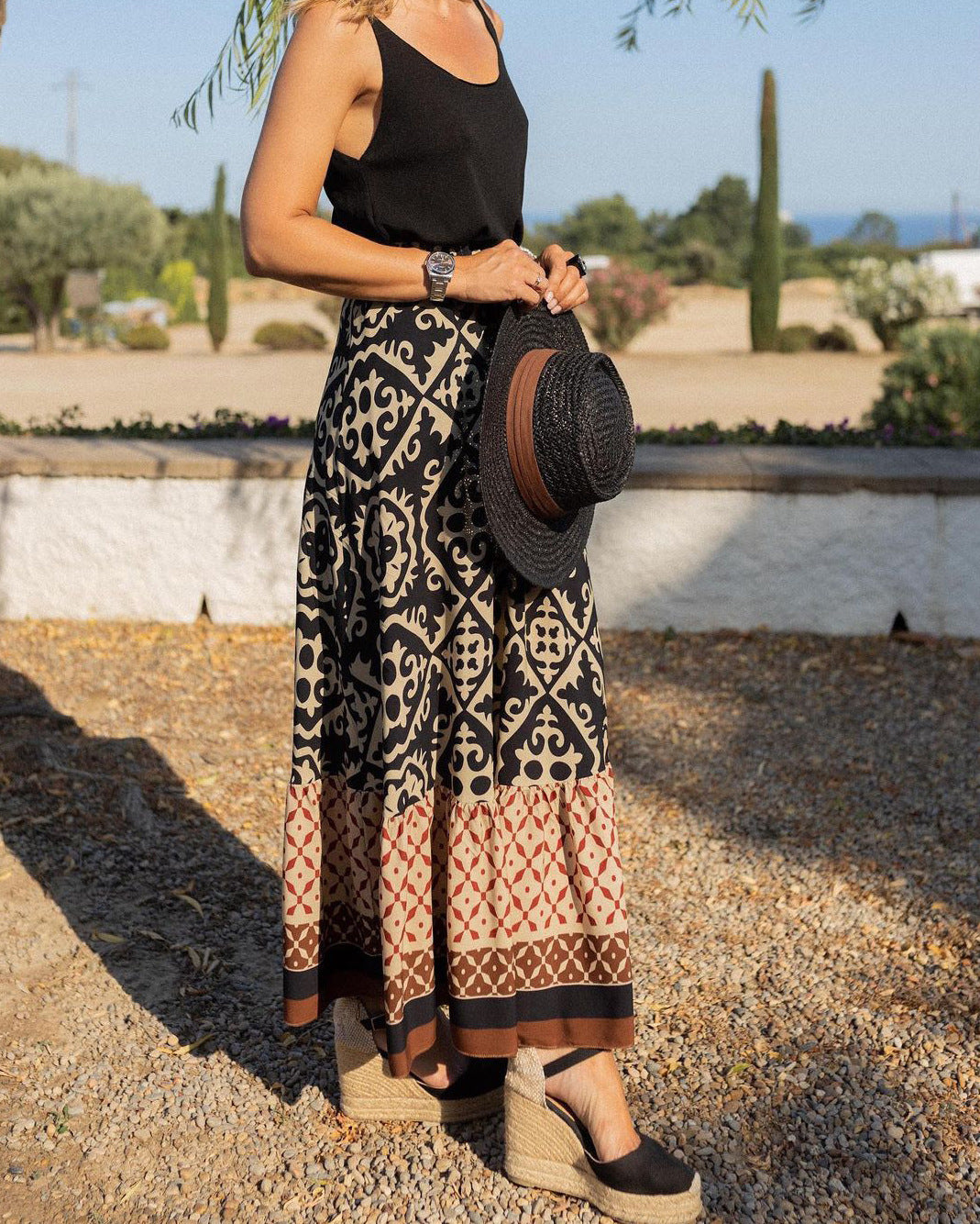 Maxi Boho Skirt with Flowing Design and Comfortable Fit