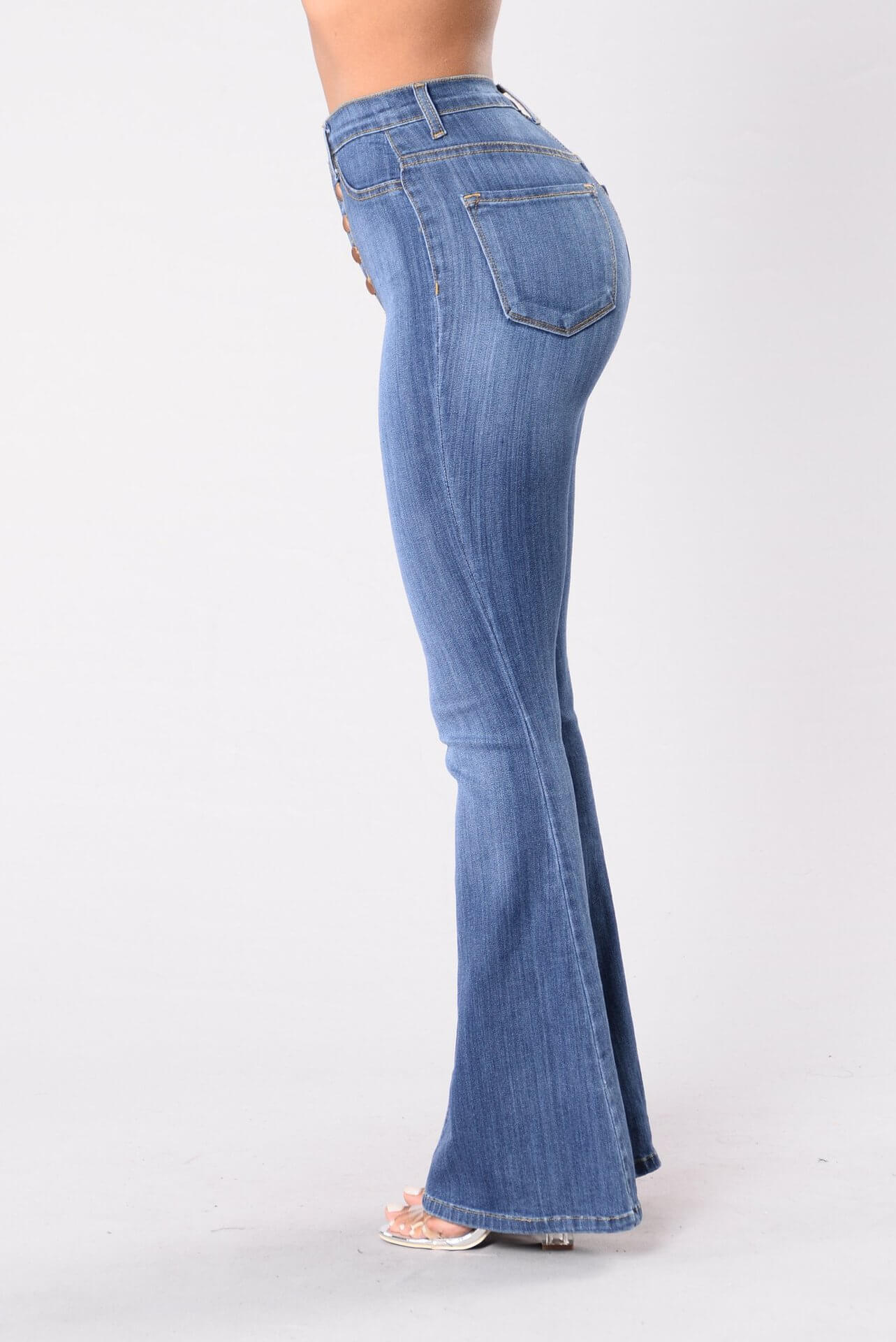 Flared Jeans with Adjustable Waist for Comfort and Style