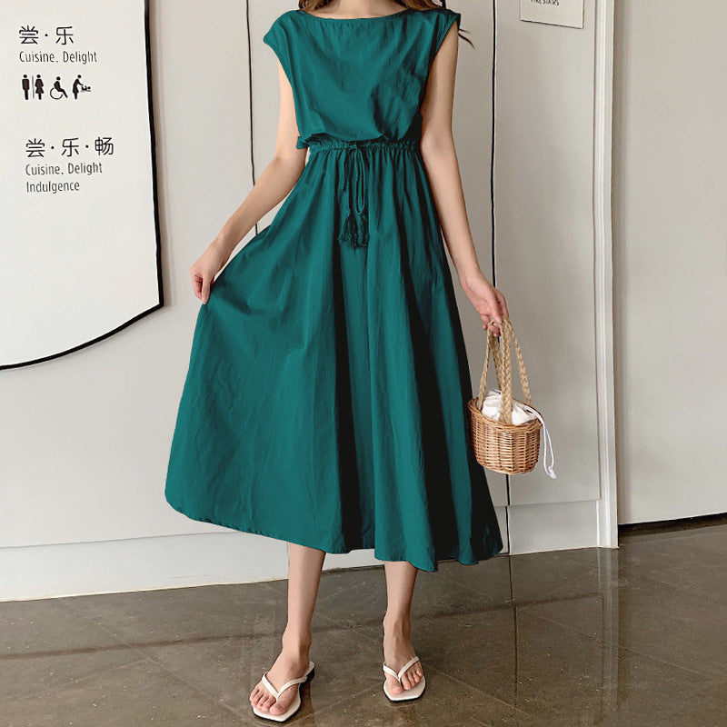 Tassel Tie Midi Dress for Effortless Style and Comfort