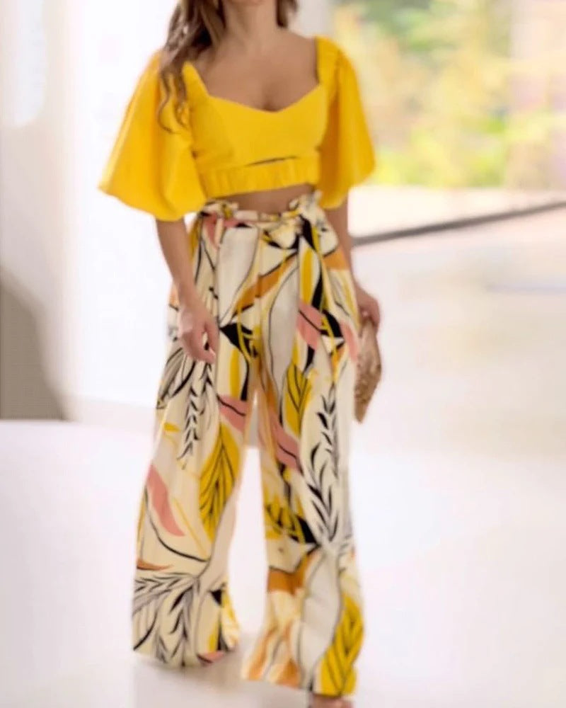Women’s Ipanema Style Top and Trouser Set for Casual Wear
