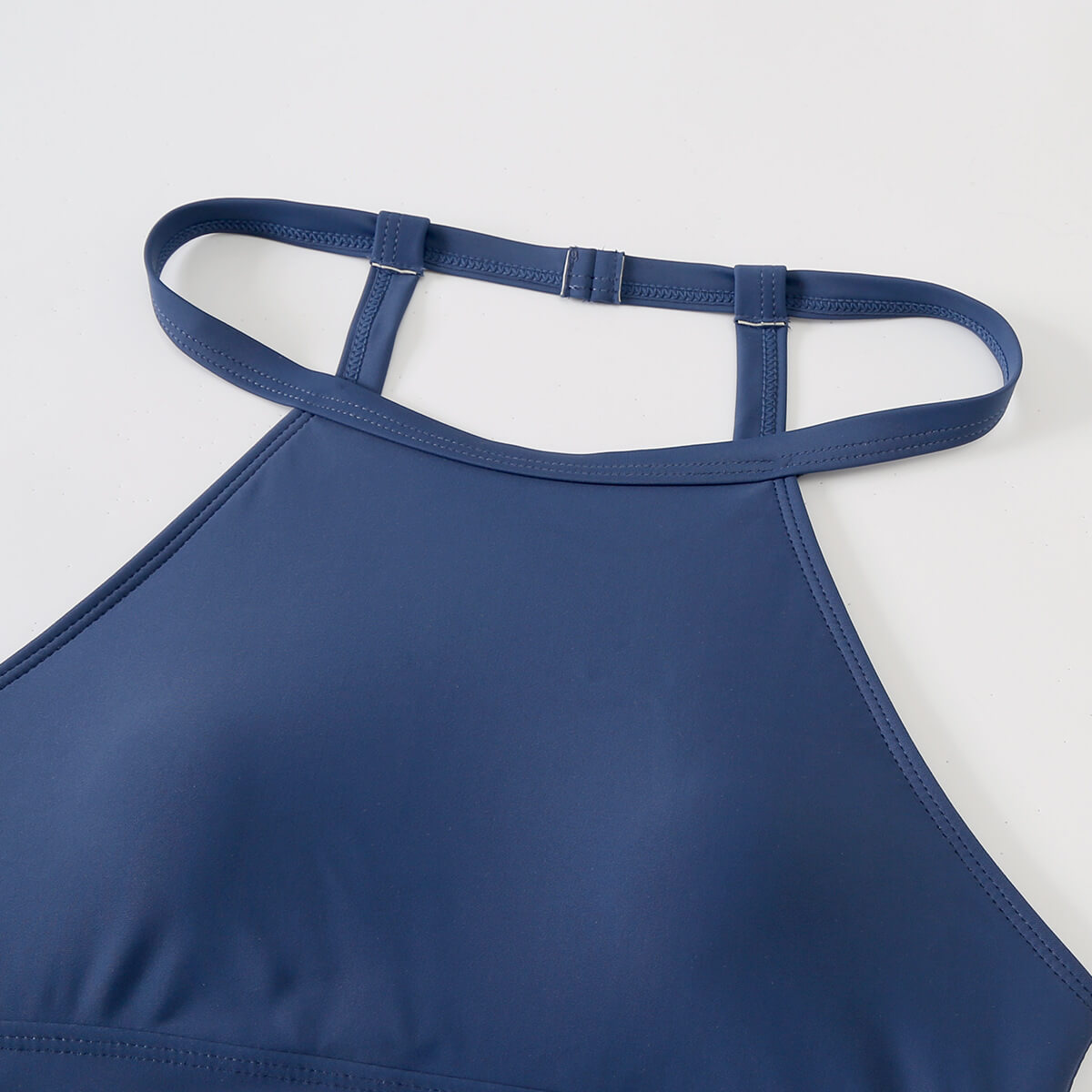 High Neck Bikini Top with Matching Thong Bottom