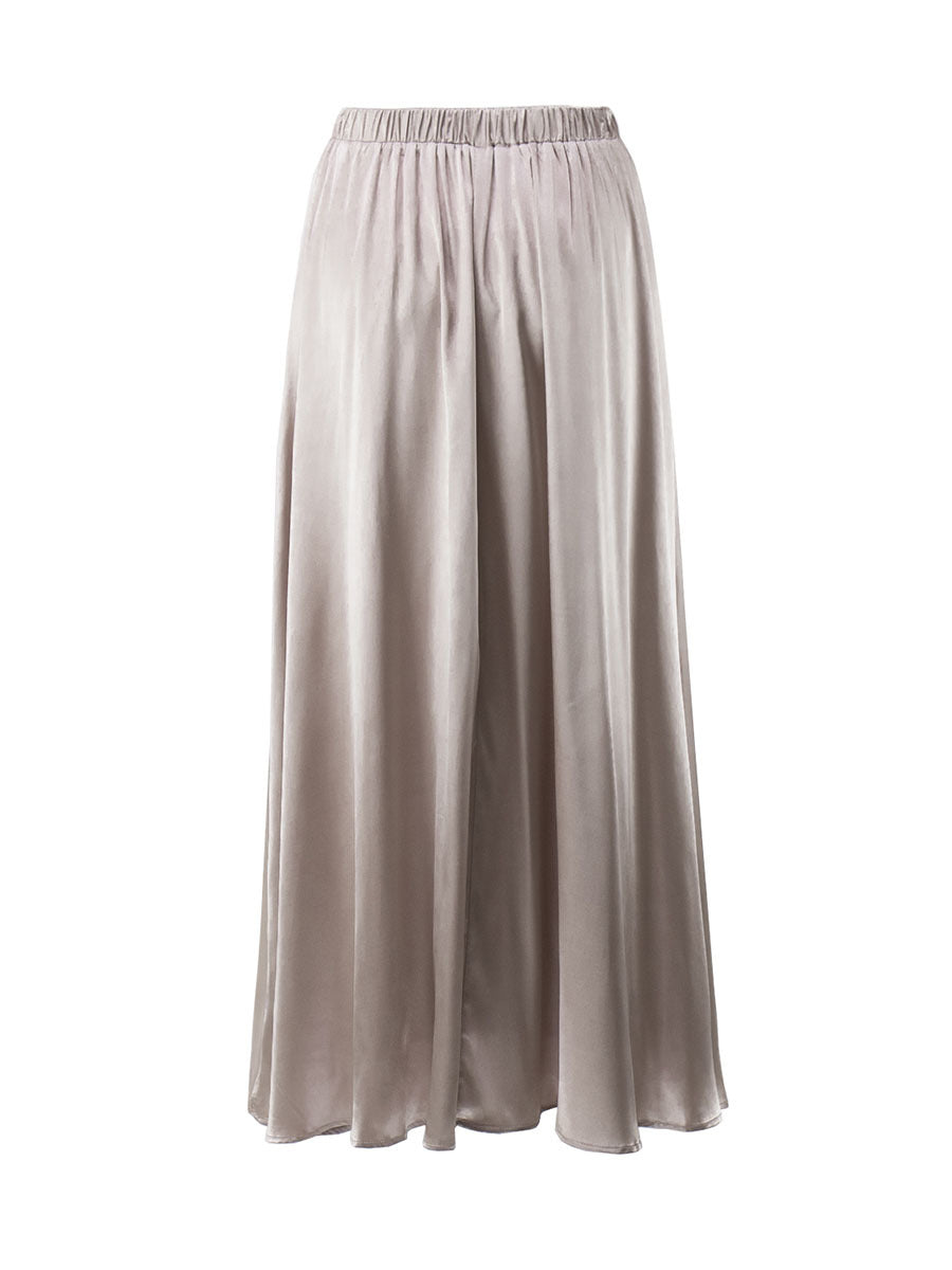 Elegant High-Waisted Satin Maxi Skirt for Effortless Styling