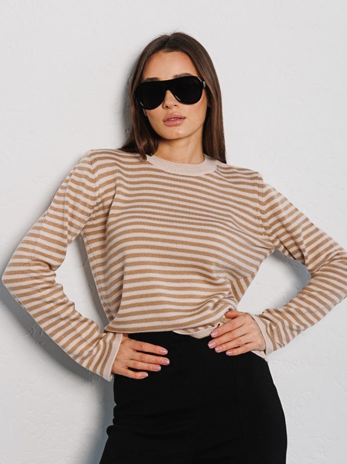 Striped Long Sleeve Jumper for Women