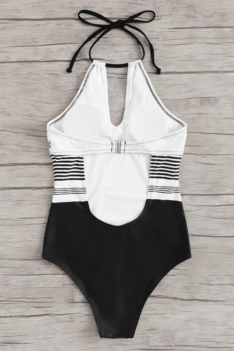 Halter Neck Swimsuit with Padding for Enhanced Support