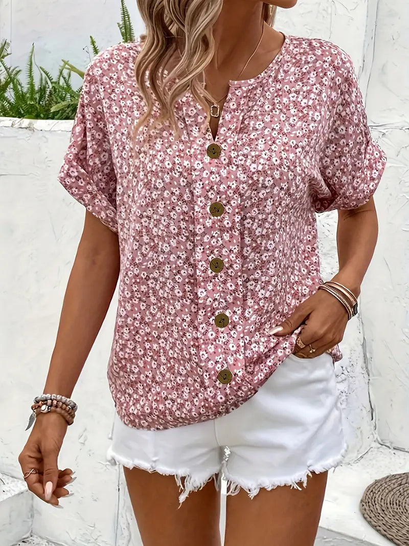 Elegant Floral Print Blouse for Women
