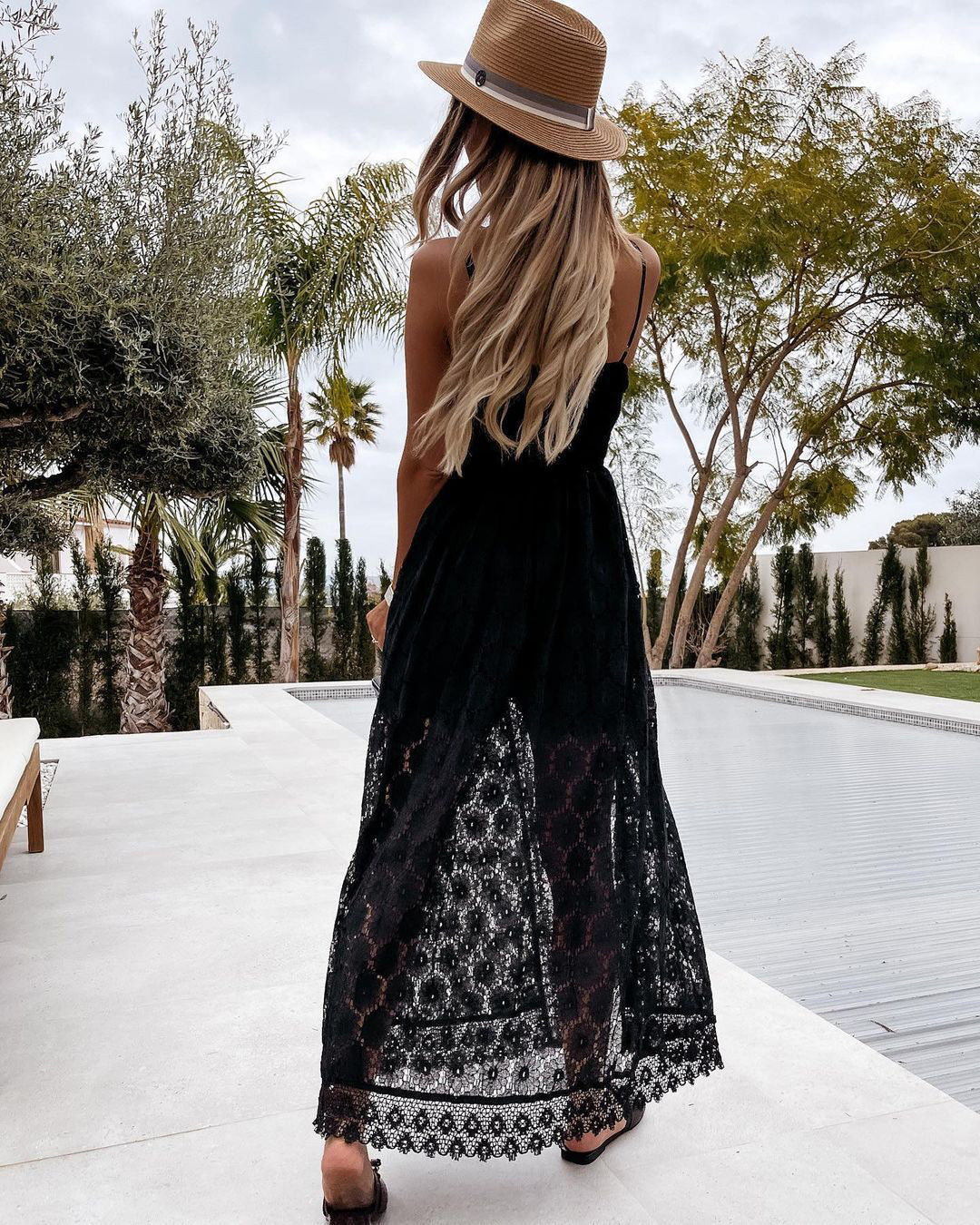 Lace-Detail Diane Dress with Built-In Shorts