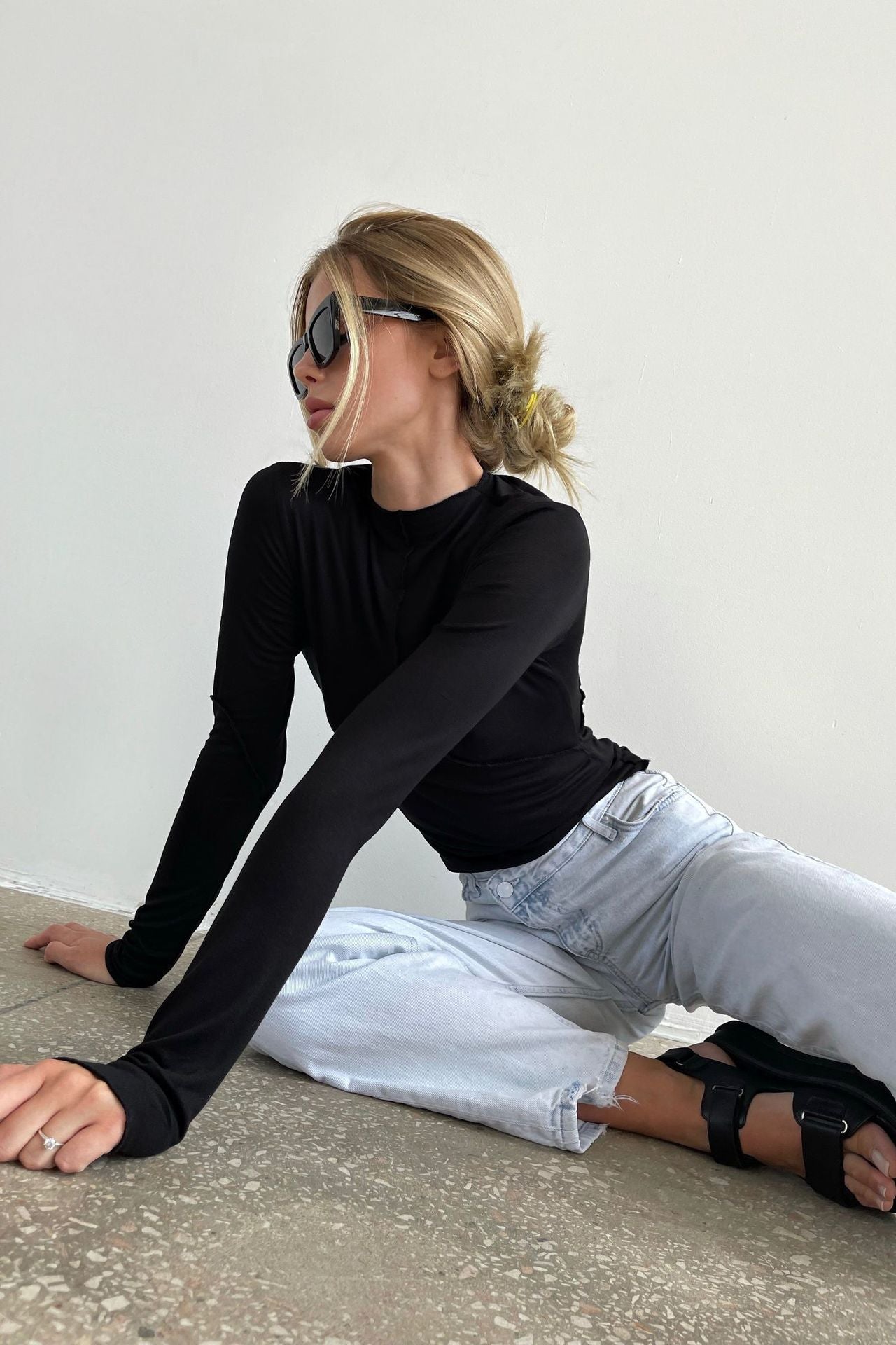 High Neck Long Sleeve Blouse for Stylish Comfort