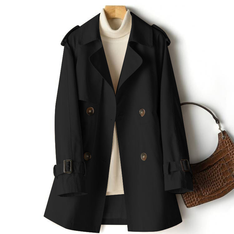 Elegant Midi Coat with Belted Waist and Stylish Design