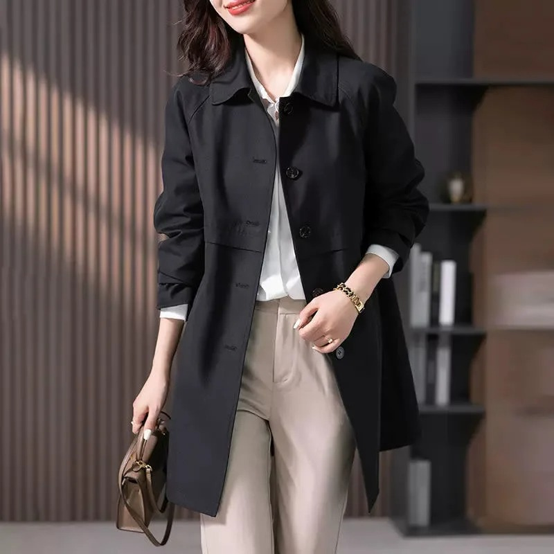 Classic Single-Breasted Trench Coat