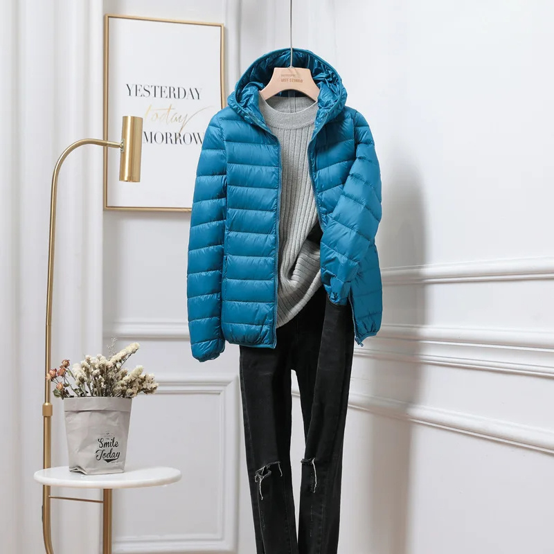 Ultralight Foldable Women's Puffer Jacket with Hood