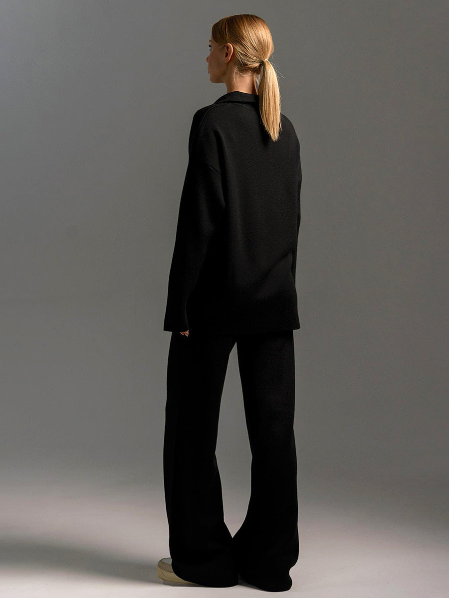 Knit Trouser and Jumper Set in Lotus Style