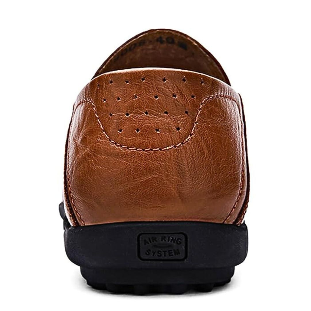 Genuine Leather Air-Flow Loafers – Breathable Comfort