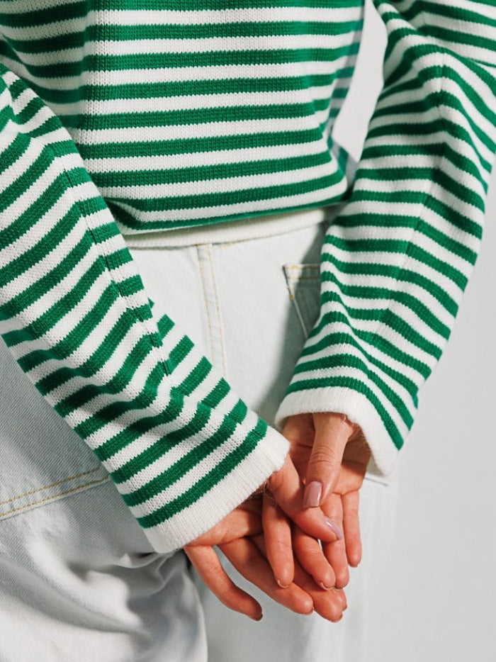 Striped Long Sleeve Jumper for Women