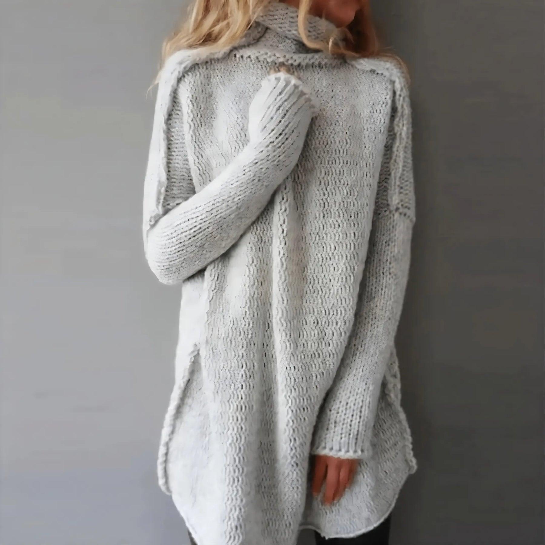 Hand-Knitted Jersey with Braided Patterns in Florencia Style