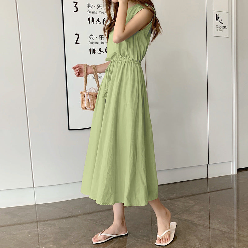 Tassel Tie Midi Dress for Effortless Style and Comfort