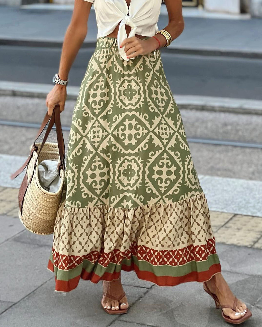 Maxi Boho Skirt with Flowing Design and Comfortable Fit
