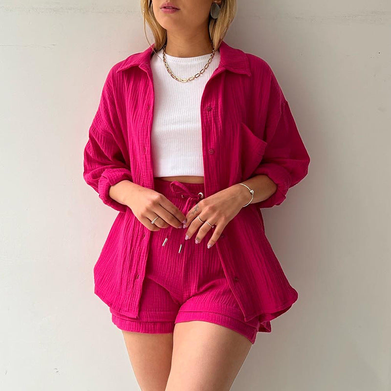 Men's Casual Shirt and Shorts Outfit for Comfortable Summer Wear