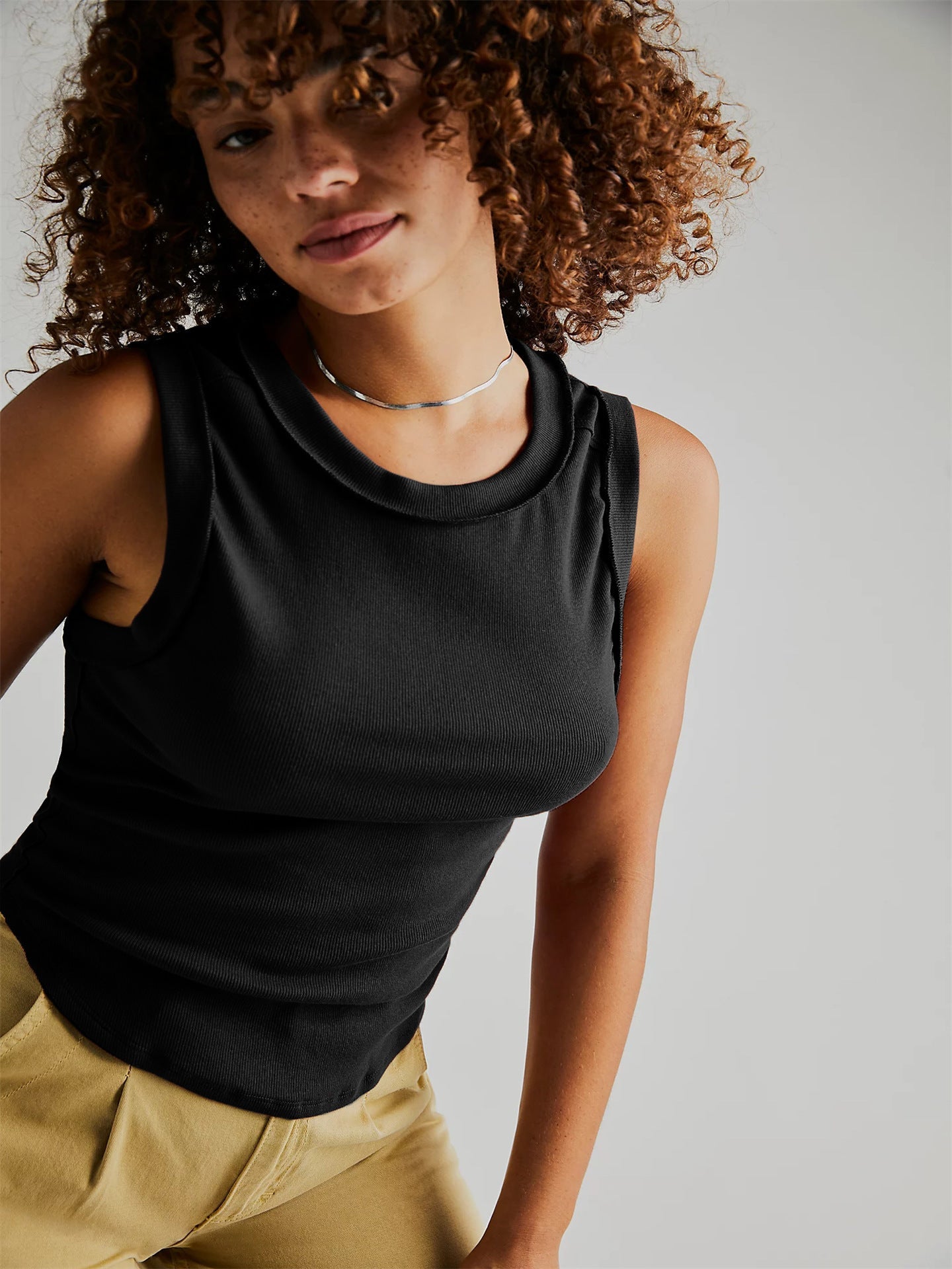 Sleeveless High Neck Blouse for Effortless Style and Comfort