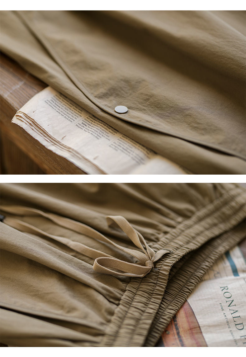 Buttoned Jogger Trousers with Elastic Waistband for Comfort