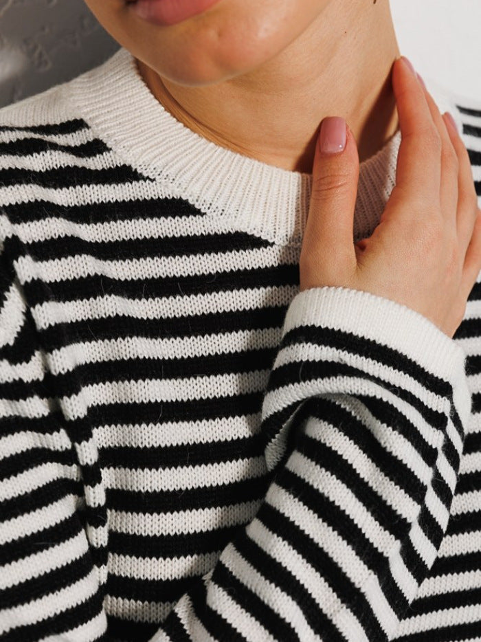 Striped Long Sleeve Jumper for Women